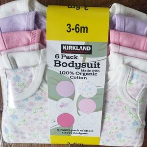Kirkland 6 Pack Bodysuit 3-6 months Baby